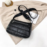 Nylon Cotton Shoulder Bag Flap Purse Handbag