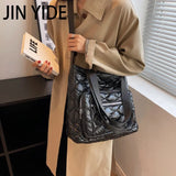 Winter Shoulder Bags Warm Tote Solid Shopper Handbags