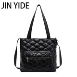 Winter Shoulder Bags Warm Tote Solid Shopper Handbags