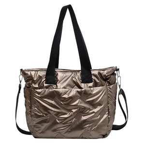 Space Quilted Bag Women Shoulder Handbag Winter Padded Female Cros
