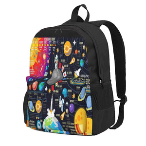 Space Universe Infographics Big Bang Backpacks Men's Backpacks Bags For Women