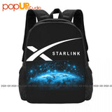 SpaceX Starlink Backpack Large Capacity Print Schoolbag Shopping Bag