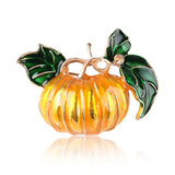 Halloween Pumpkin Rhinestone Brooch Pin