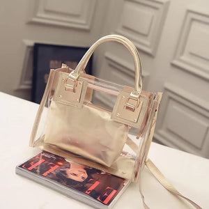 Transparent Jelly Crystal Beach Bag Hand Shoulder Bag
