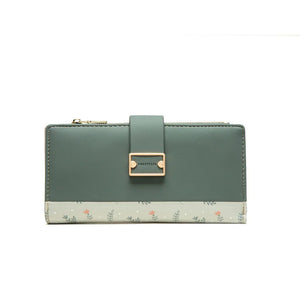 Print Women's Long Zipper Wallet Buckle Handbag