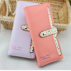 Multi-Card Pull Buckle Women's Wallet Love Long Wallet