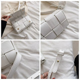 Woven Leather Women's Handbag Small Messenger Bag
