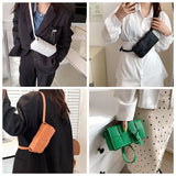Woven Leather Women's Handbag Small Messenger Bag