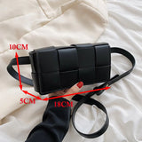 Woven Leather Women's Handbag Small Messenger Bag