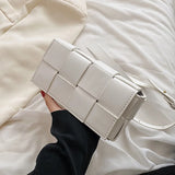 Woven Leather Women's Handbag Small Messenger Bag