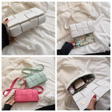 Woven Leather Women's Handbag Small Messenger Bag