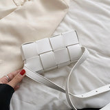 Woven Leather Women's Handbag Small Messenger Bag