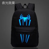 Spider-Man School Bag Luminous Laptop Backpack Superhero Capacity Mochilas