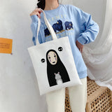 Spirited Away Anime Canvas Bag Harajuku Goth Punk Shopper Large Capacity