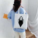 Spirited Away Anime Canvas Bag Harajuku Goth Punk Shopper Large Capacity