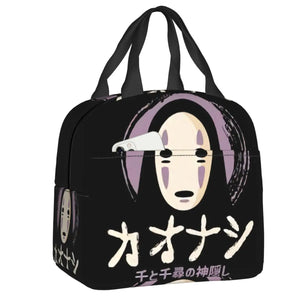 Spirited Away No Face Insulated Lunch Tote Bag for Women