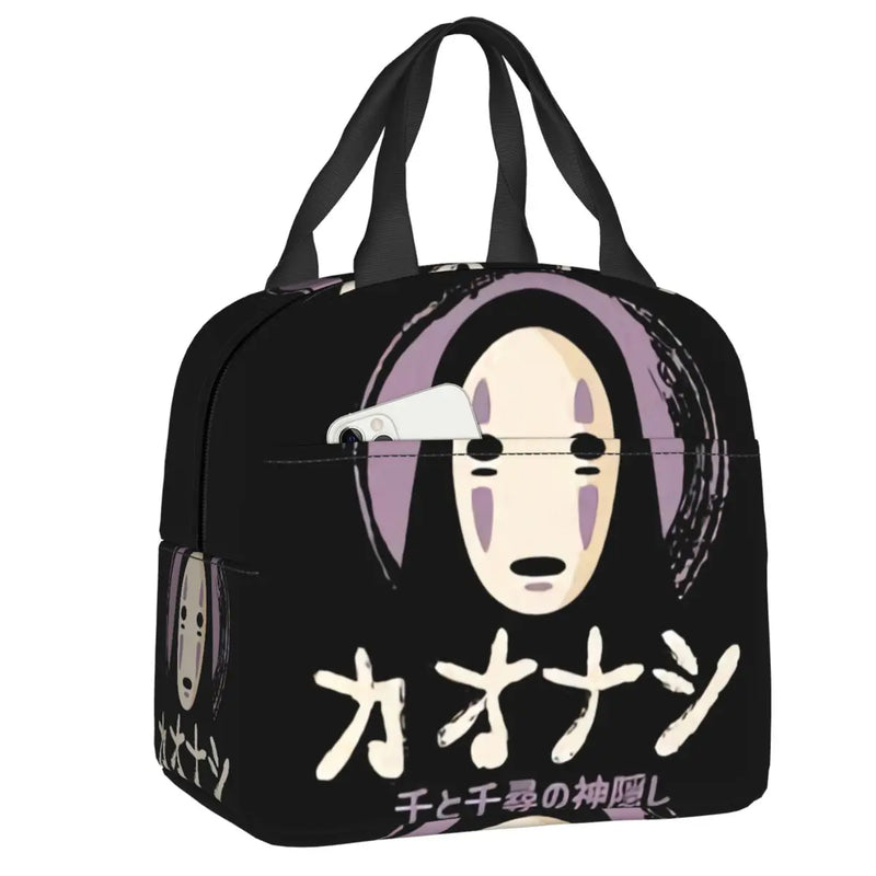 Spirited Away No Face Insulated Lunch Tote Bag for Women