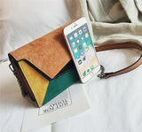 Matte Patchwork Crossbody Bag Women Small Square Chain Flap Handbag Lady Purse