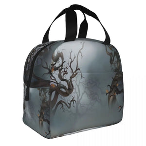 Spooky Autumn Fantasy Forest Fog Cooler Bag Thermal Lunch Box Tote