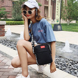 Canvas Shoulder Bag Cartoon Printed Student Shopping Bag