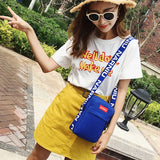 Canvas Shoulder Bag Cartoon Printed Student Shopping Bag