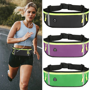 Waterproof Running Waist Bag for Women Men Gym Fanny Bag Safty Reflective Tape