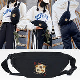 Monster Fight Print Fanny Pack Waist Bag Crossbody Shoulder Pack