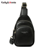Women's Sports Casual PU Leather Waist Pack Crossbody Bag