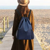 Sports Drawstring Backpack String Bag Sackpack Gym Swim Beach Women Men