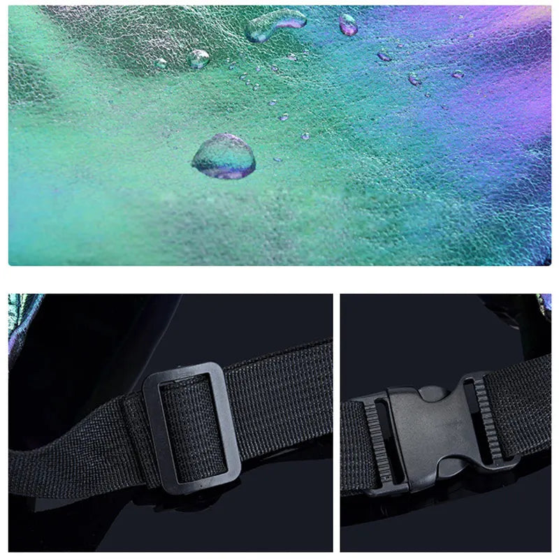 Colorful Laser PU Fanny Pack Waist Bag for Travel