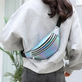 Colorful Laser PU Fanny Pack Waist Bag for Travel