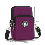 Sports Small Shoulder Bags Nylon Three-Purpose Leisure Mobile Phone Protective C