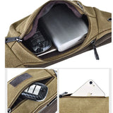 Canvas Hidden Anti-theft Chest Bags Body Running Cycling Crossbody Bag