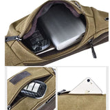 Canvas Anti-theft Waist Pack for Men Women