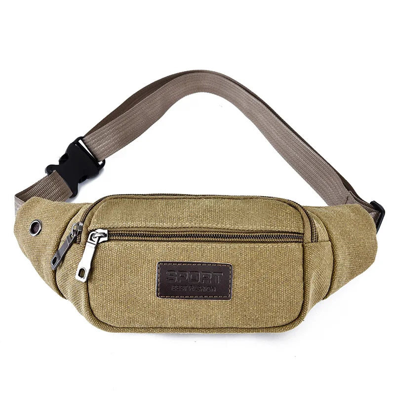 Canvas Hidden Anti-theft Chest Bags Body Running Cycling Crossbody Bag