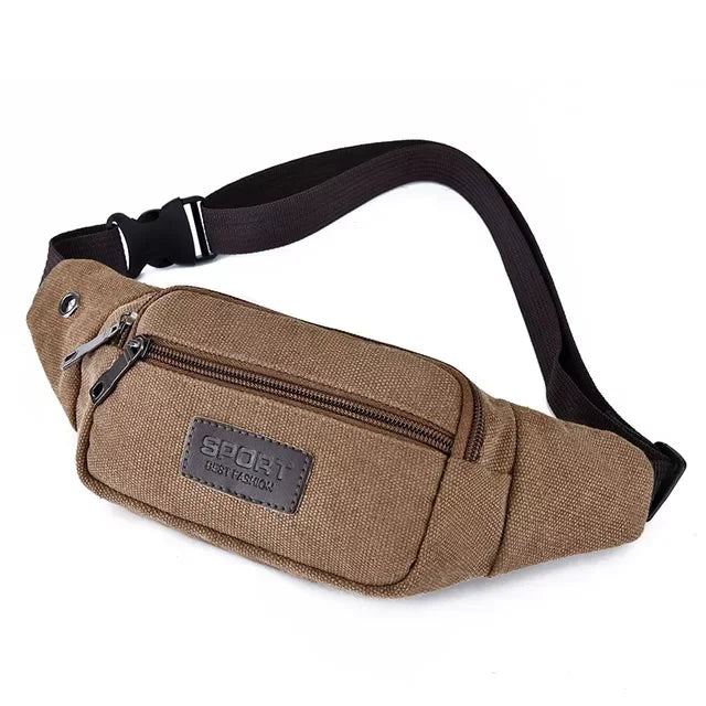 Canvas Anti-theft Waist Pack for Men Women