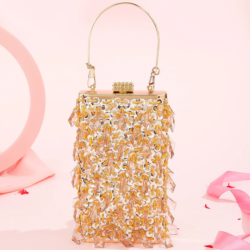European Embroidery Beaded Evening Bag Heavy Industry Banquet Dress Clutch
