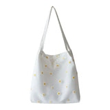 Spring Summer Canvas Bag Women's Shoulder Bag Lace Mesh Daisy Cloth Bag
