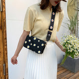 Daisy Flower Shoulder Bag Western Style Chain Messenger Bag