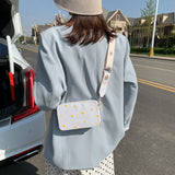 Daisy Flower Shoulder Bag Western Style Chain Messenger Bag
