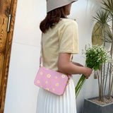 Daisy Flower Shoulder Bag Western Style Chain Messenger Bag
