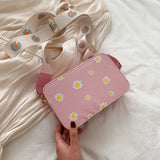 Daisy Flower Shoulder Bag Western Style Chain Messenger Bag