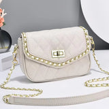 Women's Diamond Chain Bag Multifunctional Leather Ladies Bag