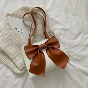 Spring Autumn Bag Portable Women Bags Big Bow Shoulder Square Bag