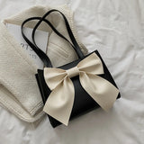 Spring Autumn Bag Portable Women Bags Big Bow Shoulder Square Bag