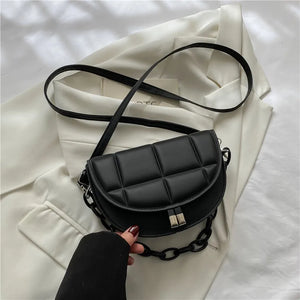 Spring Chain Shoulder Bag Crossbody Saddle Bag