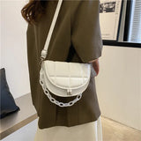 Spring Chain Shoulder Bag Crossbody Saddle Bag