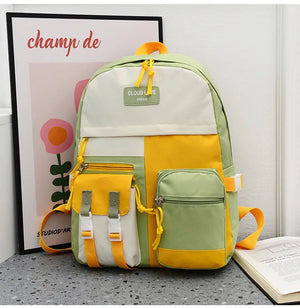 Spring Canvas Backpack Women Harajuku School Student Backpack