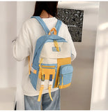 Spring Canvas Backpack Women Harajuku School Student Backpack