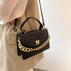 Spring Chain Handbags Casual Messenger Bag Solid Small Square Bag